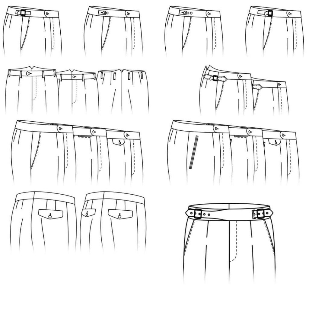 Правила измерений для конструирования базовой основы брюк